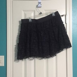 Black lace skirt
